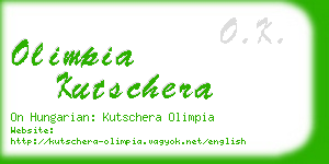olimpia kutschera business card